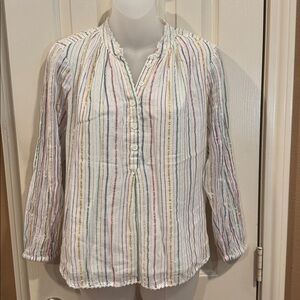 APIECE APART Papyrus Striped Top w/ metallic accents. Sz 0